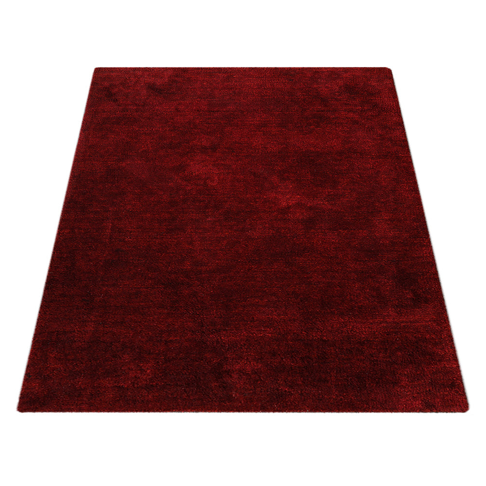 Solid Hand Knotted Silk Rug