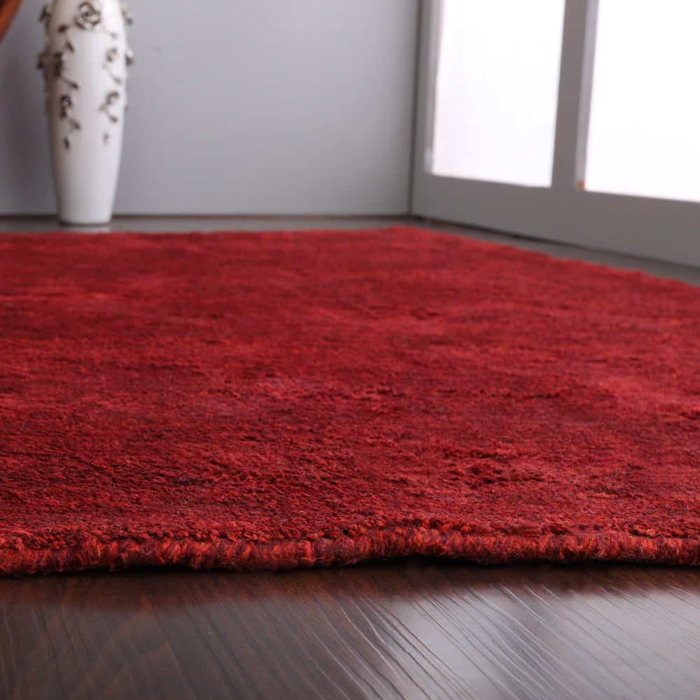 Solid Hand Knotted Silk Rug