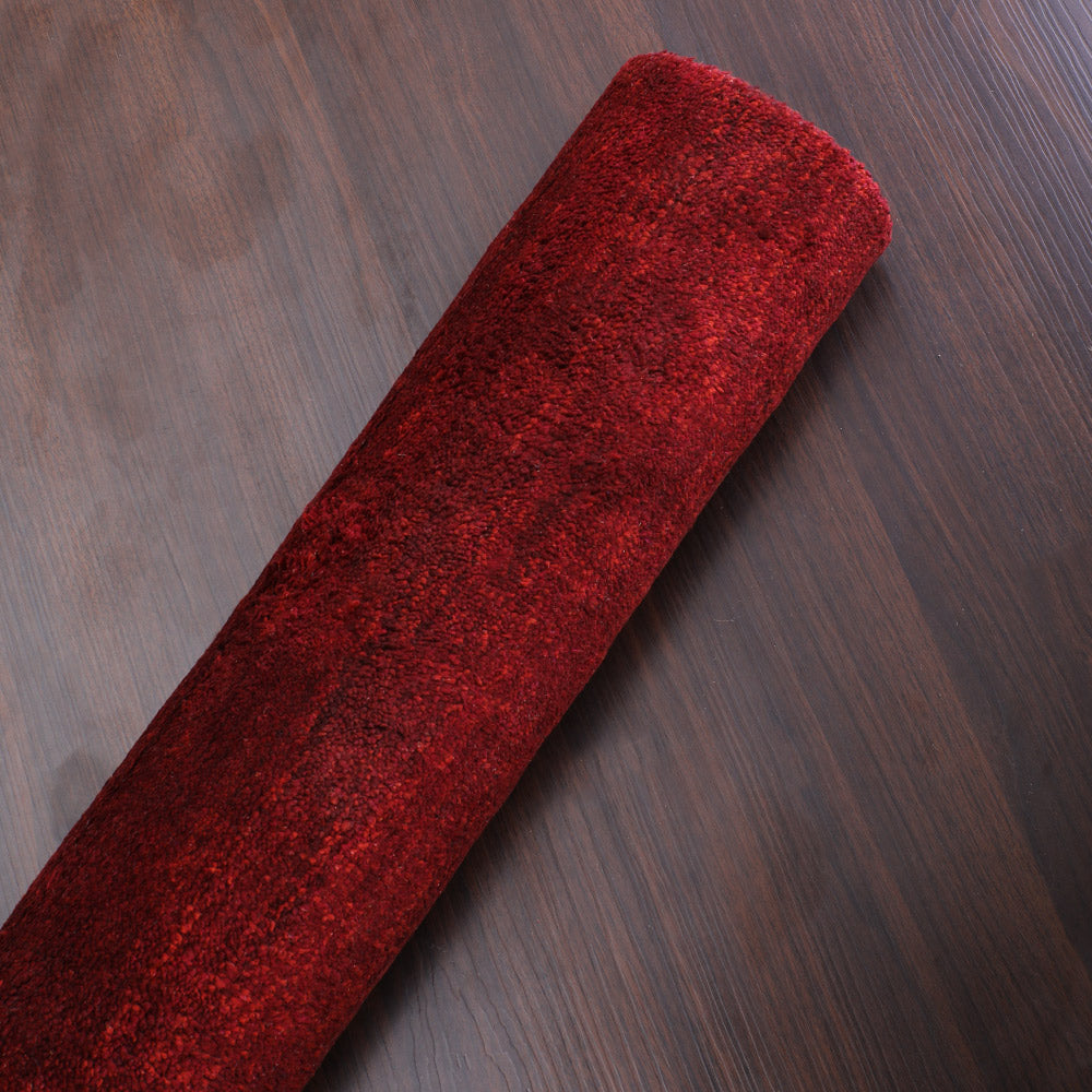 Solid Hand Knotted Silk Rug