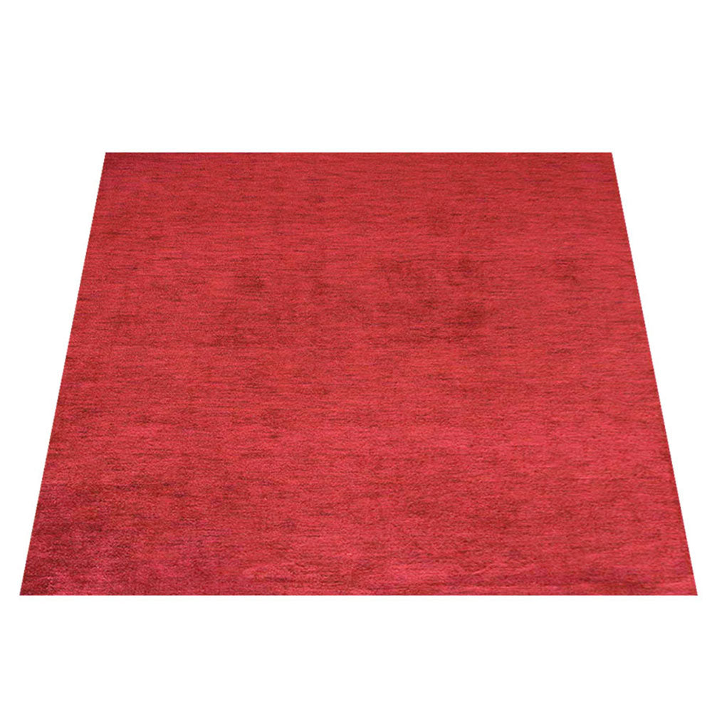 Solid Hand Knotted Silk Rug