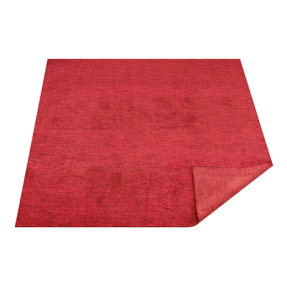 Solid Hand Knotted Silk Rug