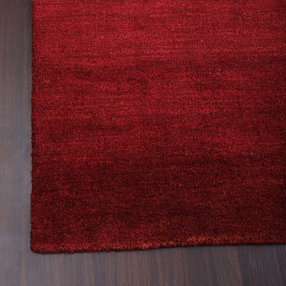 Solid Hand Knotted Silk Rug