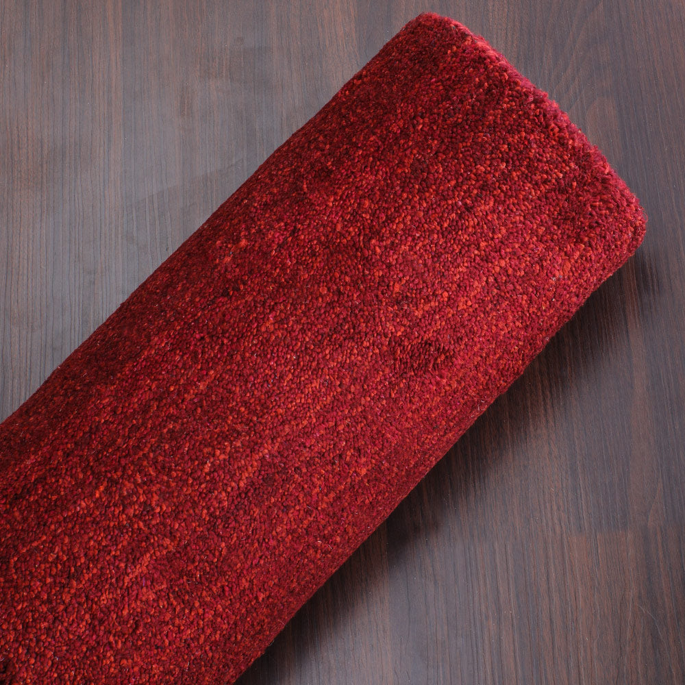 Solid Hand Knotted Silk Rug