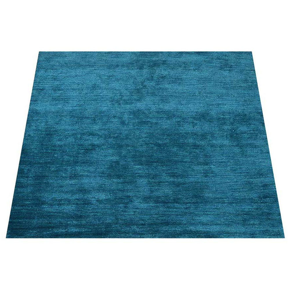 Solid Hand Knotted Silk Rug