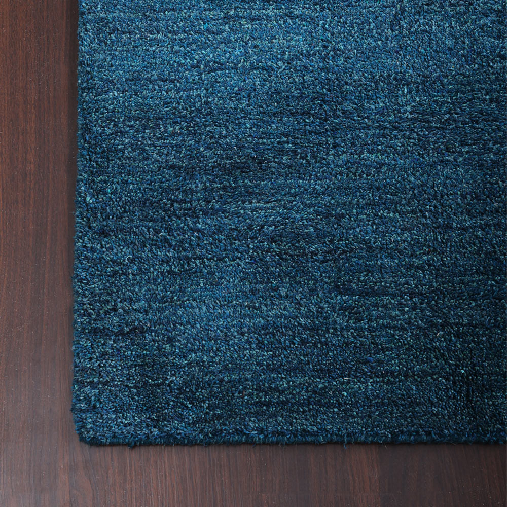 Solid Hand Knotted Silk Rug