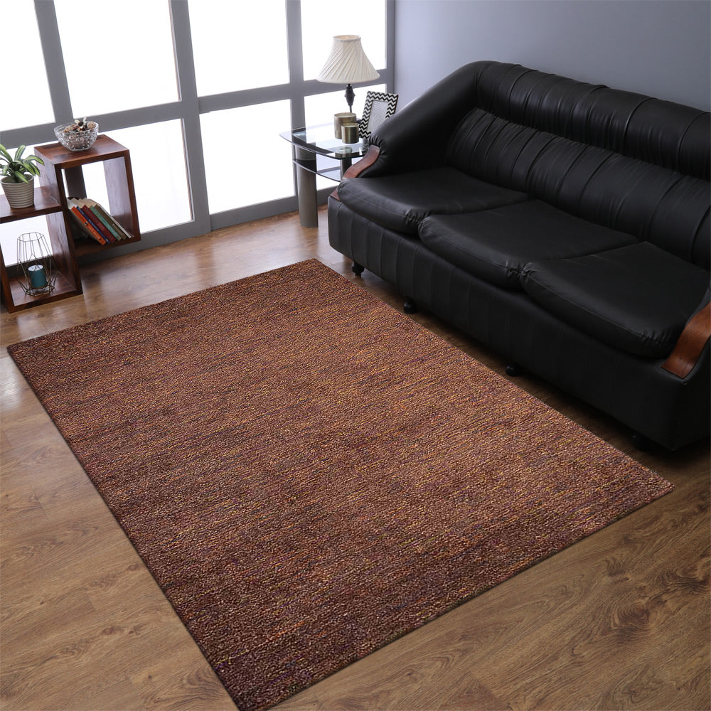 Solid Hand Knotted Silk Rug