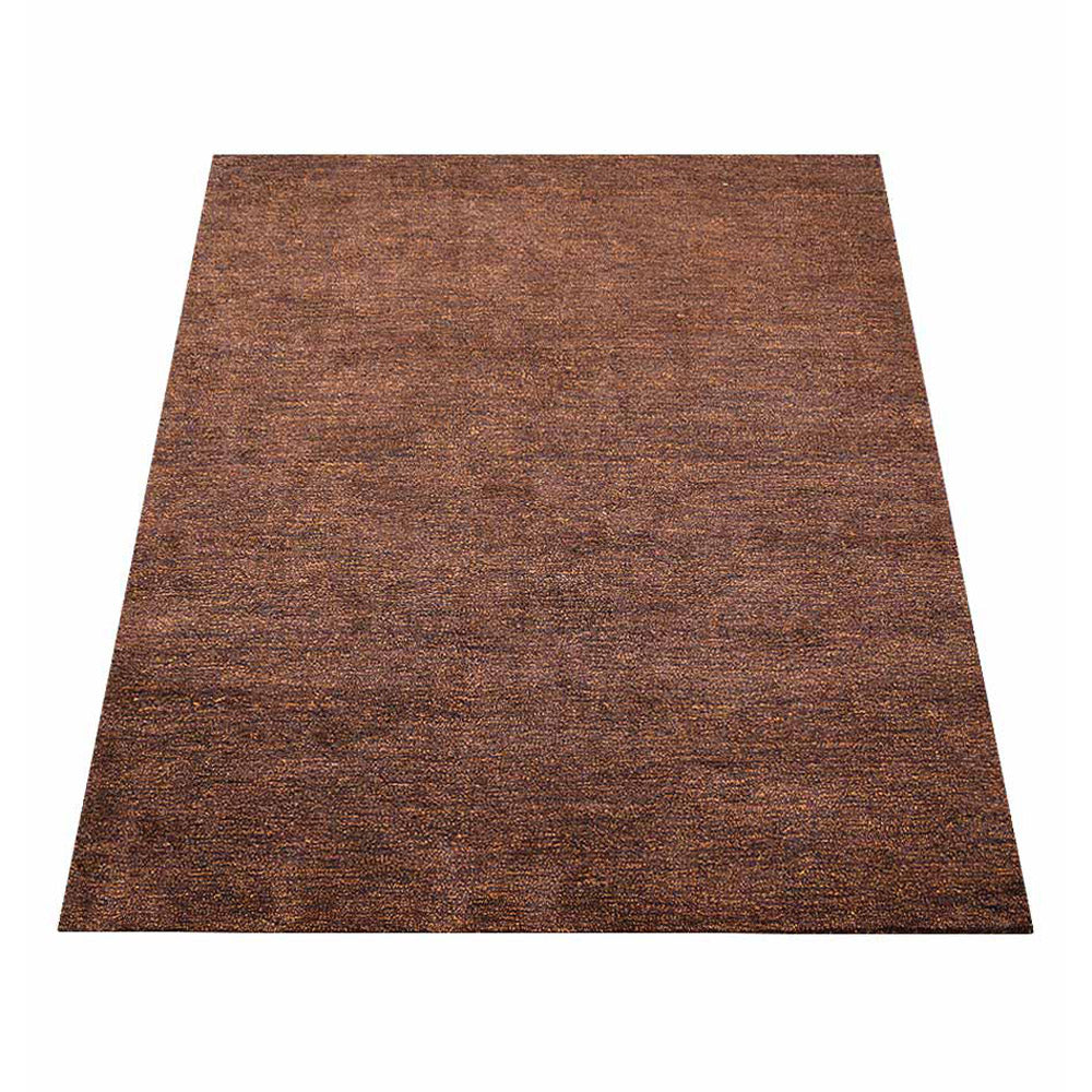 Solid Hand Knotted Silk Rug