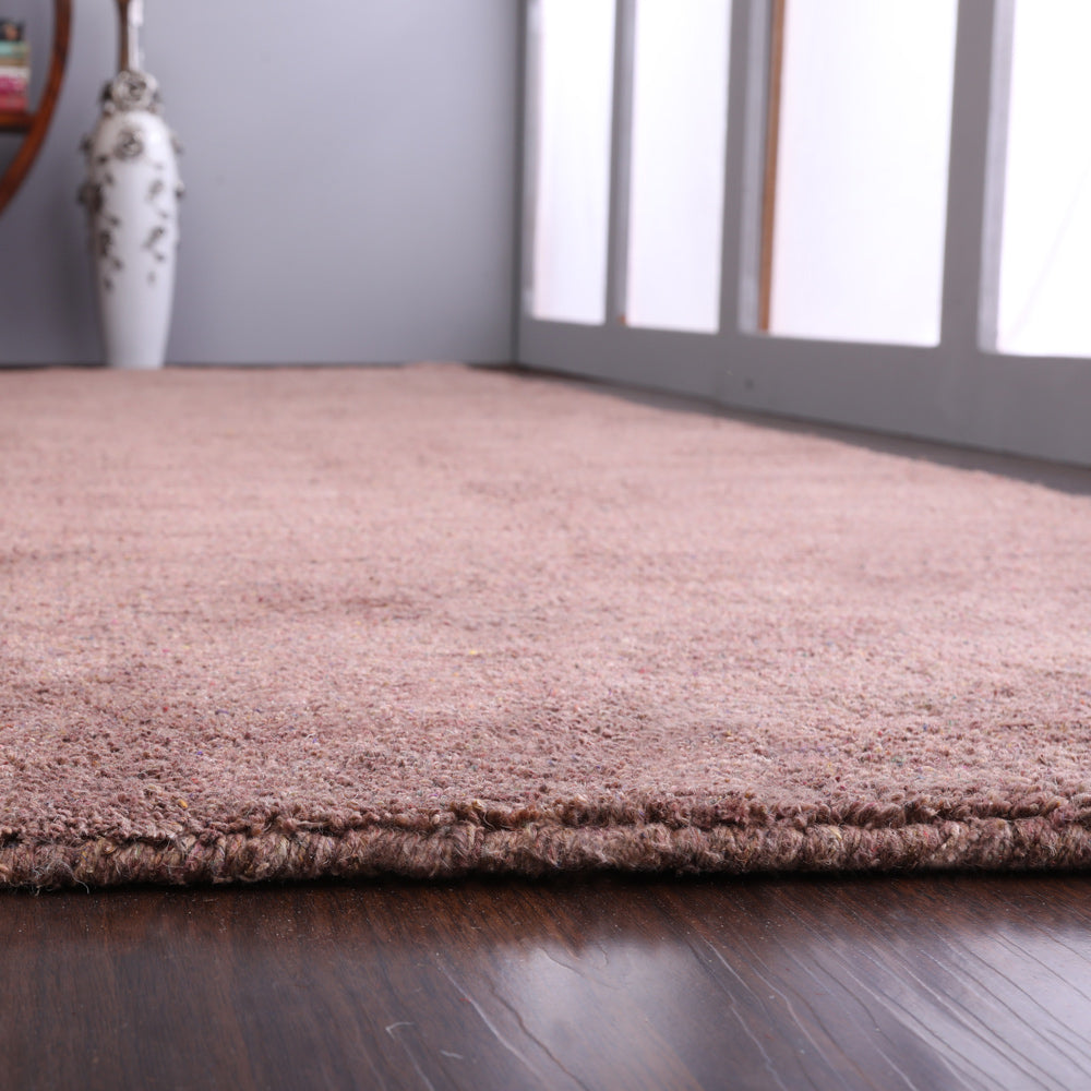 Solid Hand Knotted Silk Rug