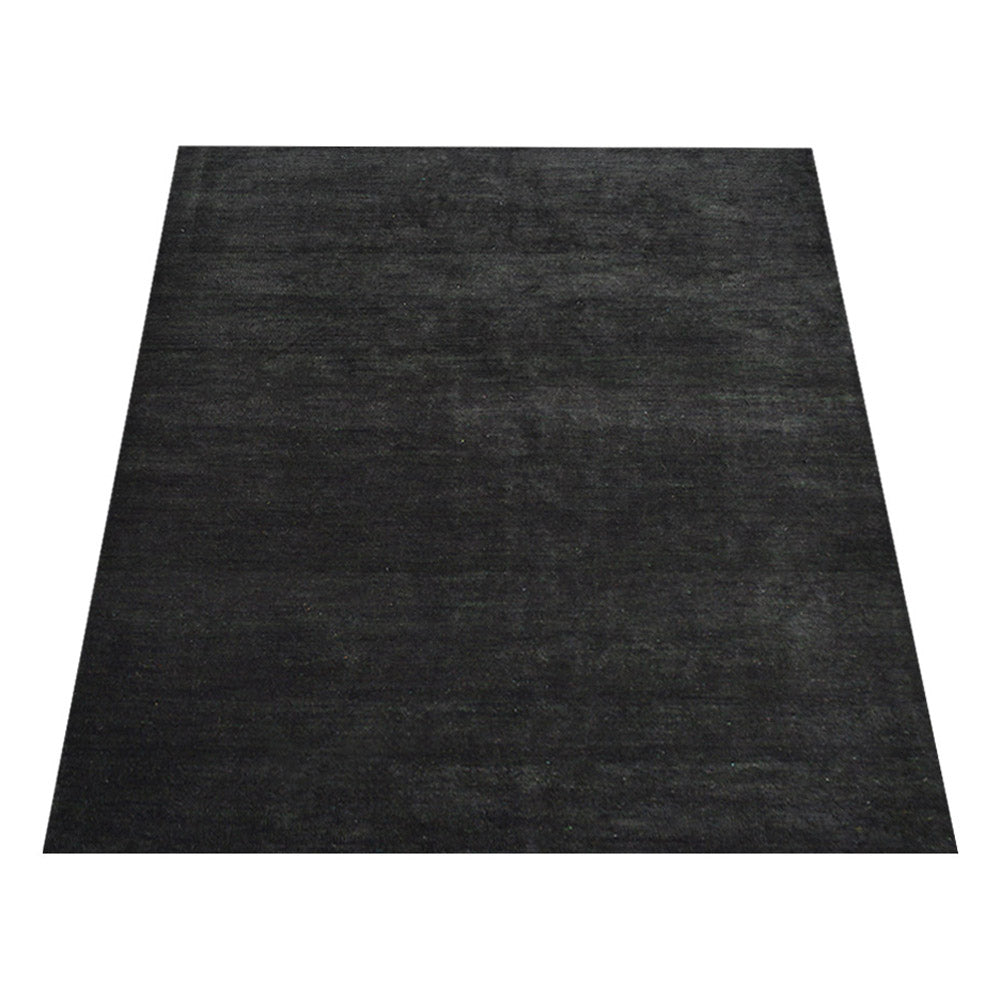 Solid Hand Knotted Silk Rug