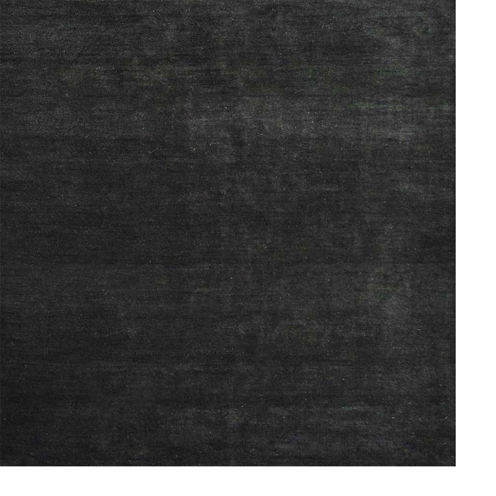 Solid Hand Knotted Silk Rug