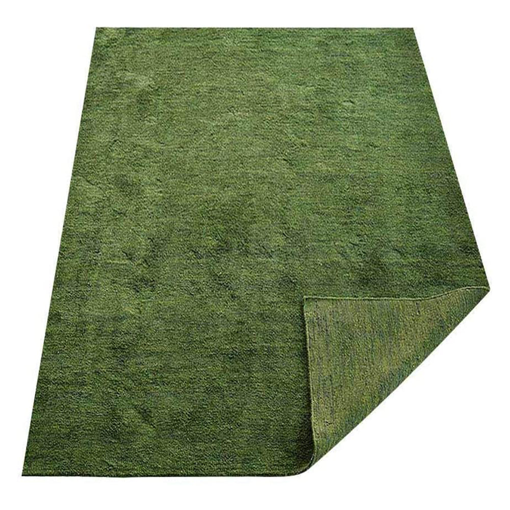 Solid Hand Knotted Silk Rug