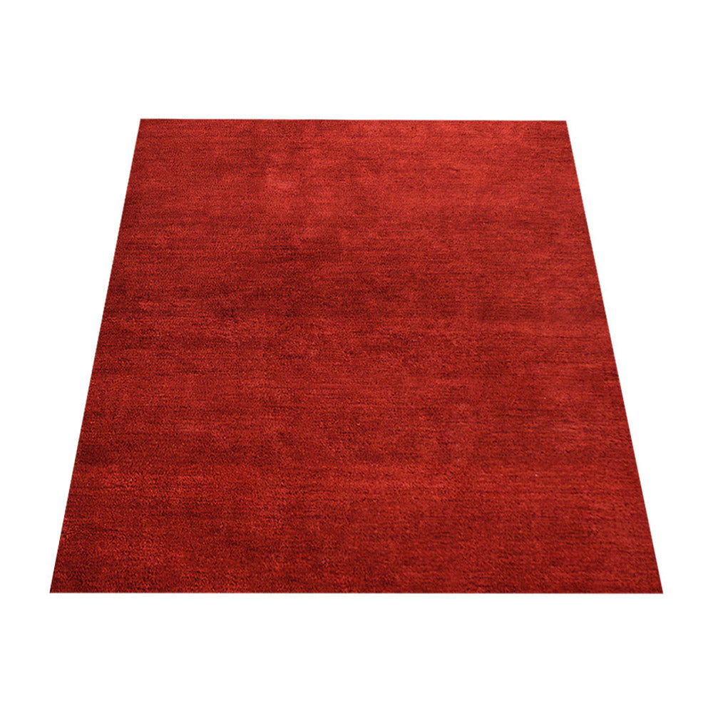 Solid Hand Knotted Silk Rug