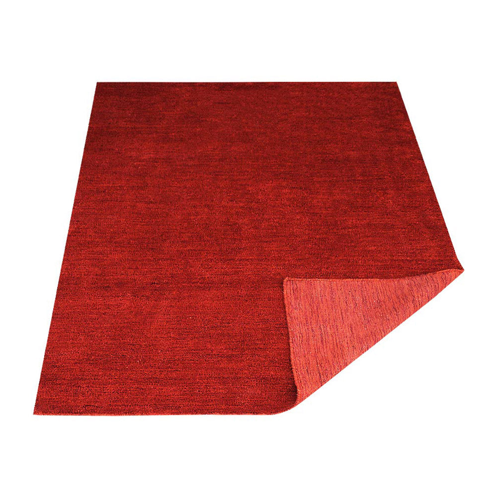 Solid Hand Knotted Silk Rug