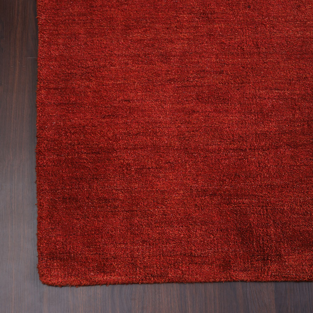 Solid Hand Knotted Silk Rug
