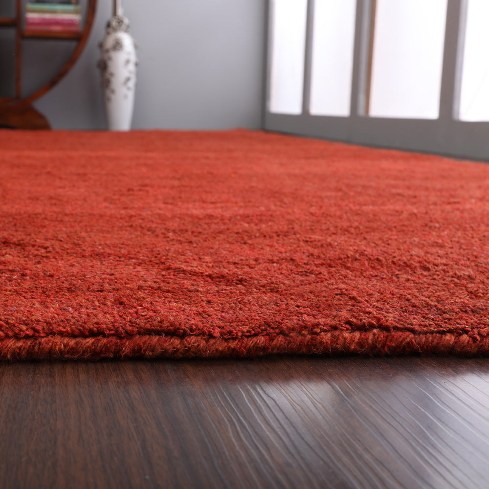 Solid Hand Knotted Silk Rug