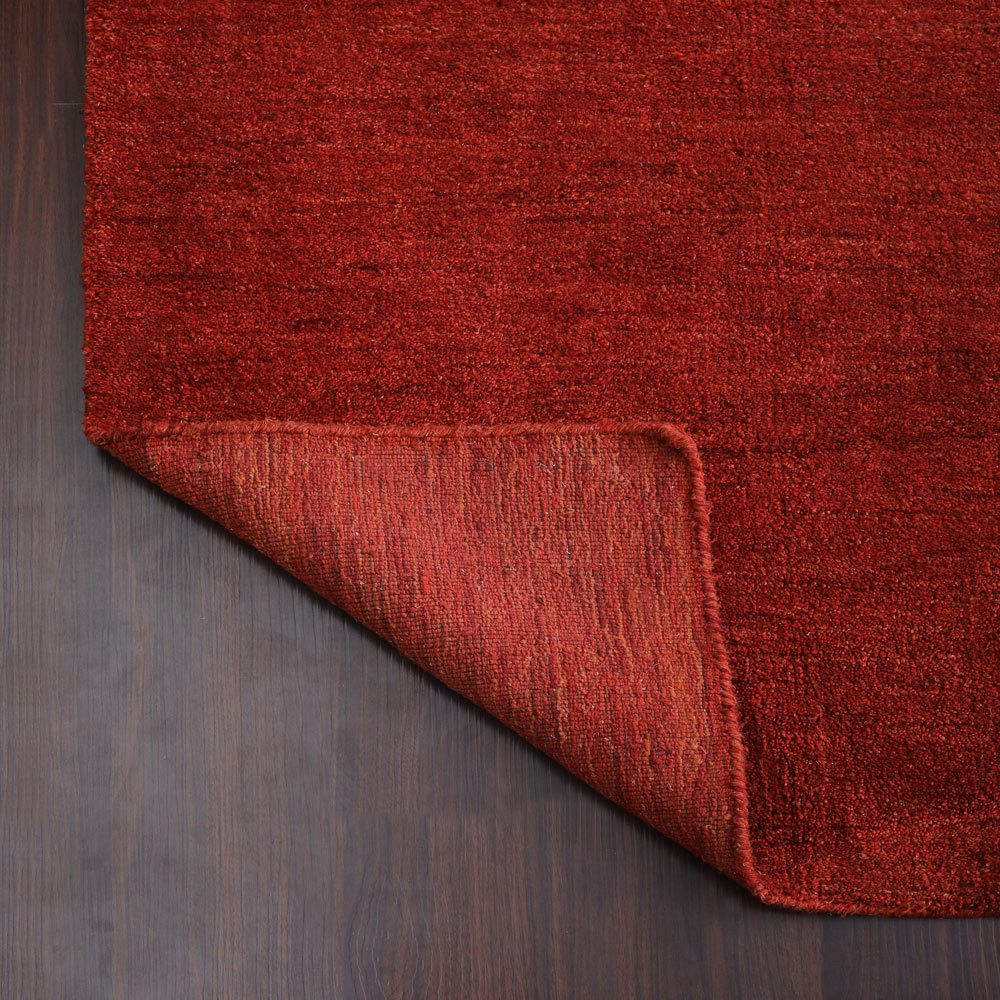 Solid Hand Knotted Silk Rug