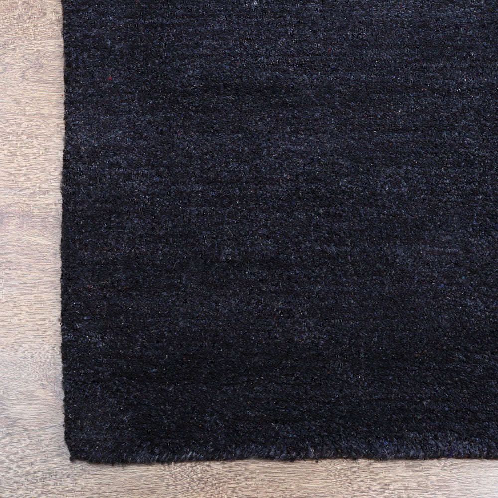 Solid Hand Knotted Silk Rug