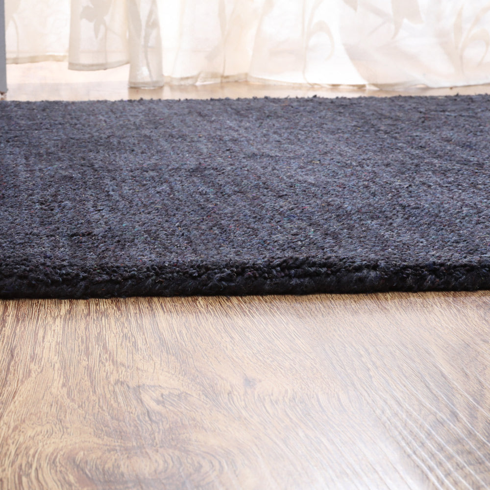 Solid Hand Knotted Silk Rug