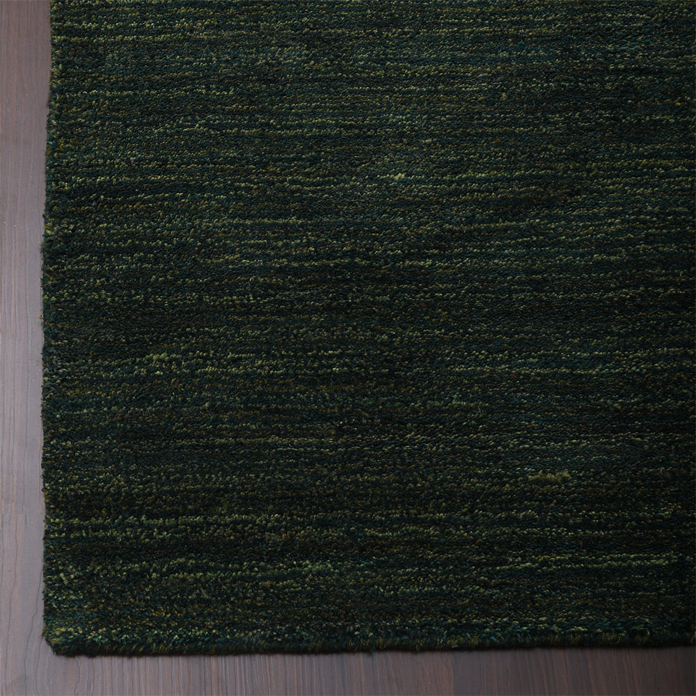 Solid Hand Knotted Silk Rug