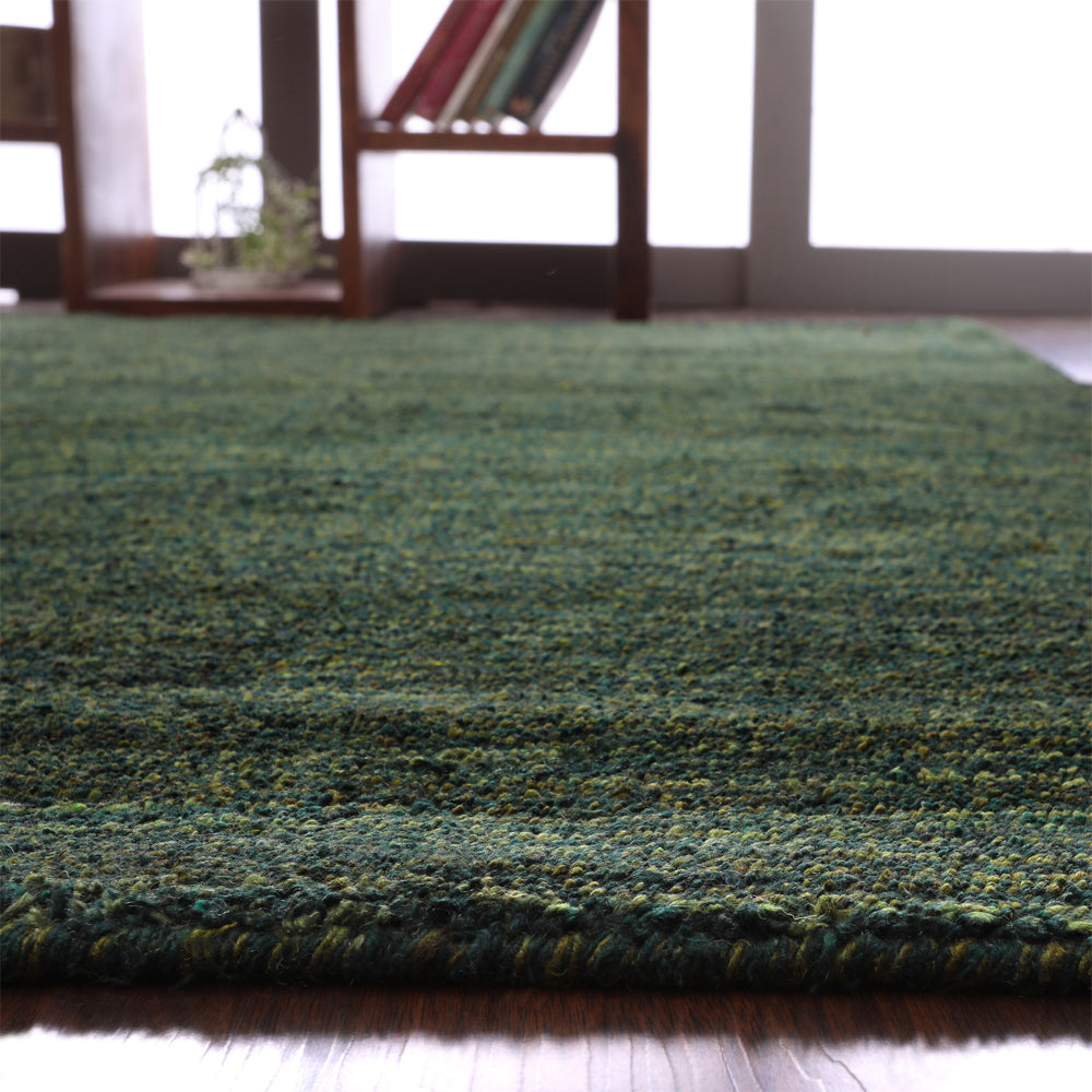 Solid Hand Knotted Silk Rug