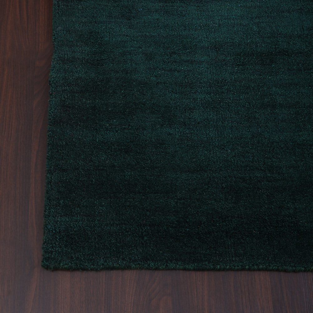 Solid Hand Knotted Silk Rug
