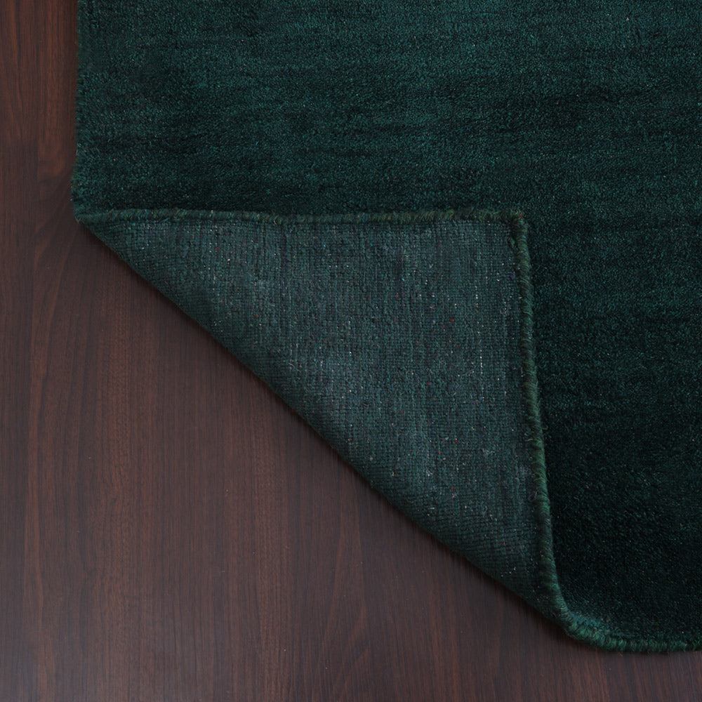Solid Hand Knotted Silk Rug