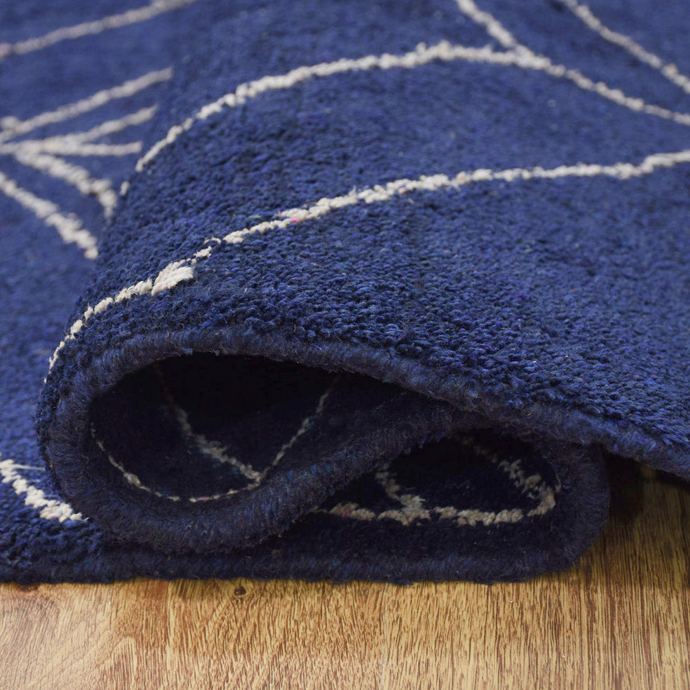 Cube Hand Knotted Silk Rug