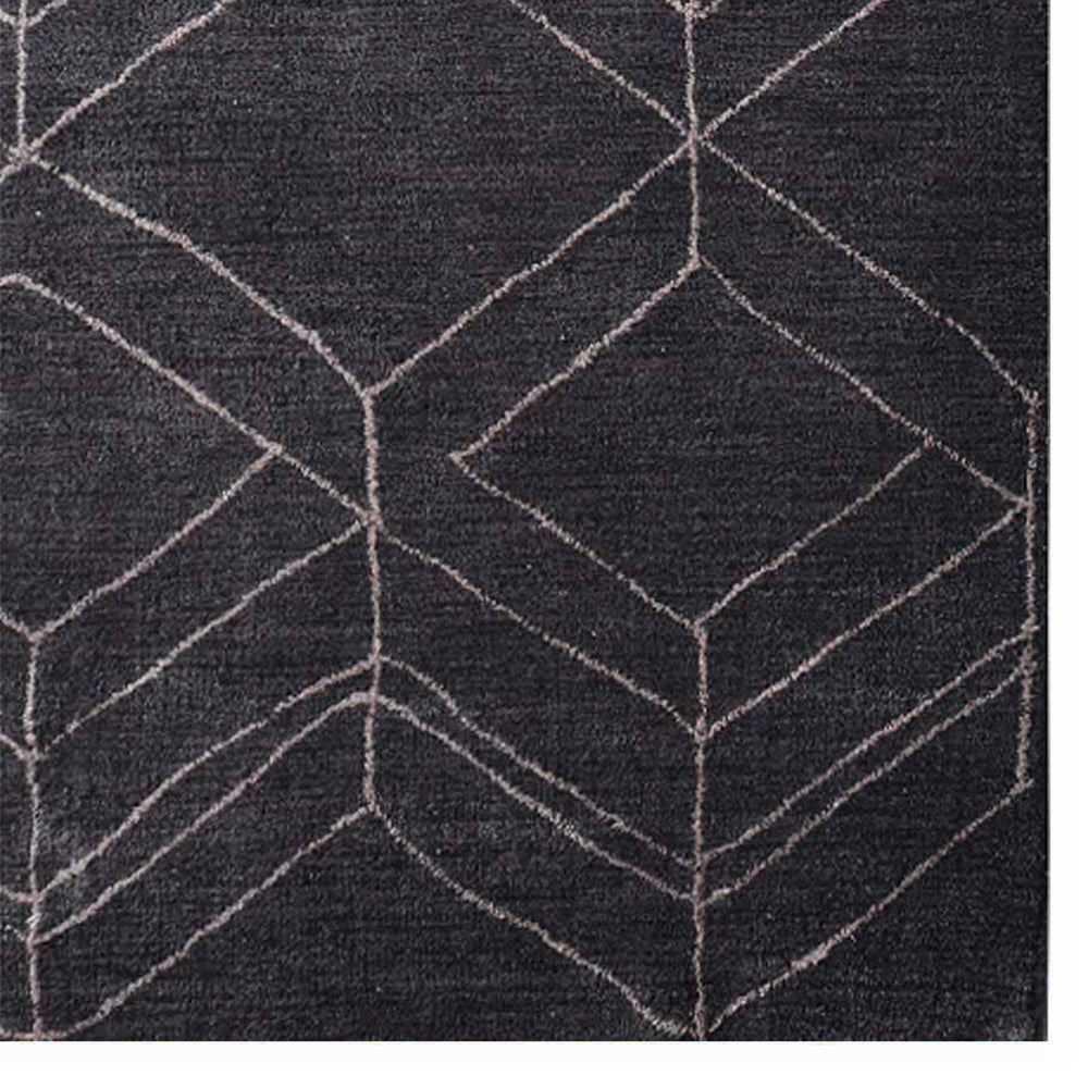 Cube Hand Knotted Silk Rug