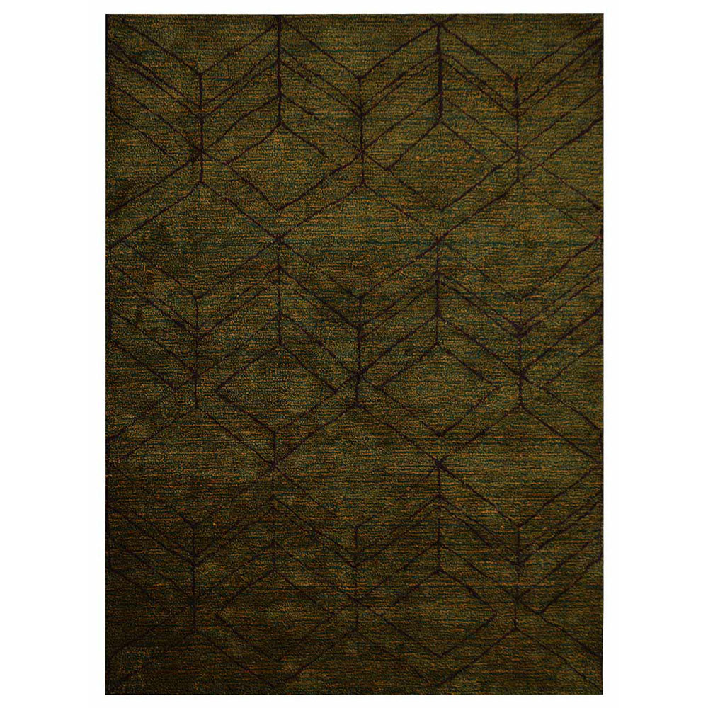 Cube Hand Knotted Silk Rug
