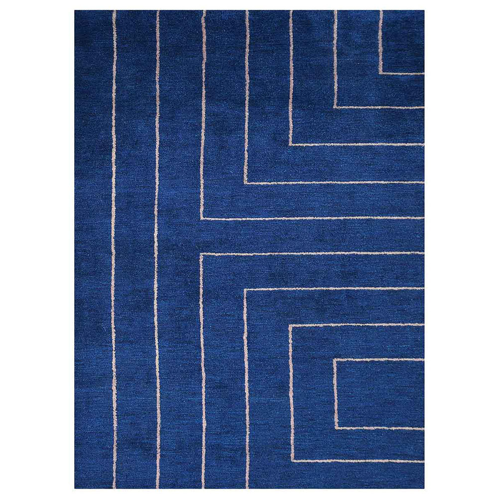 Warli Hand Knotted Loom Silk Area Rug