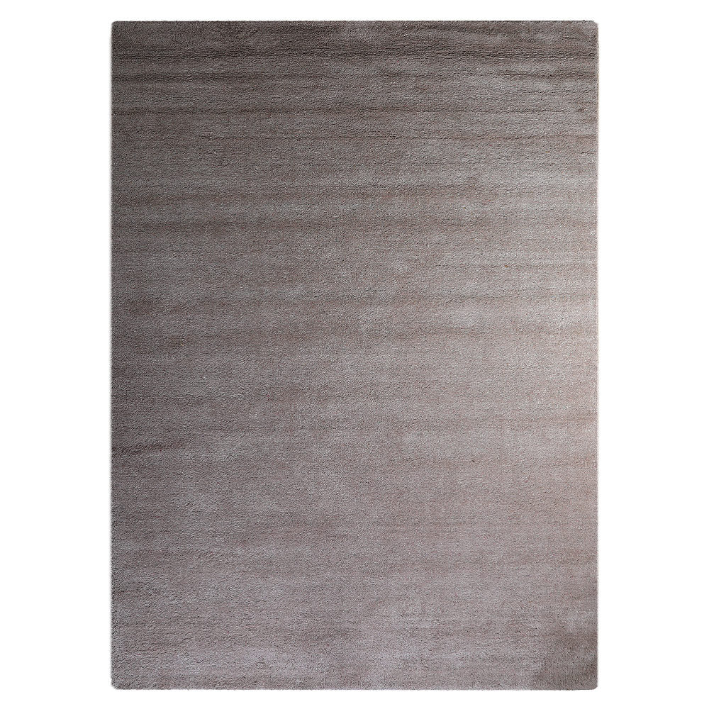 Solid Hand Knotted Silk & Wool Rug