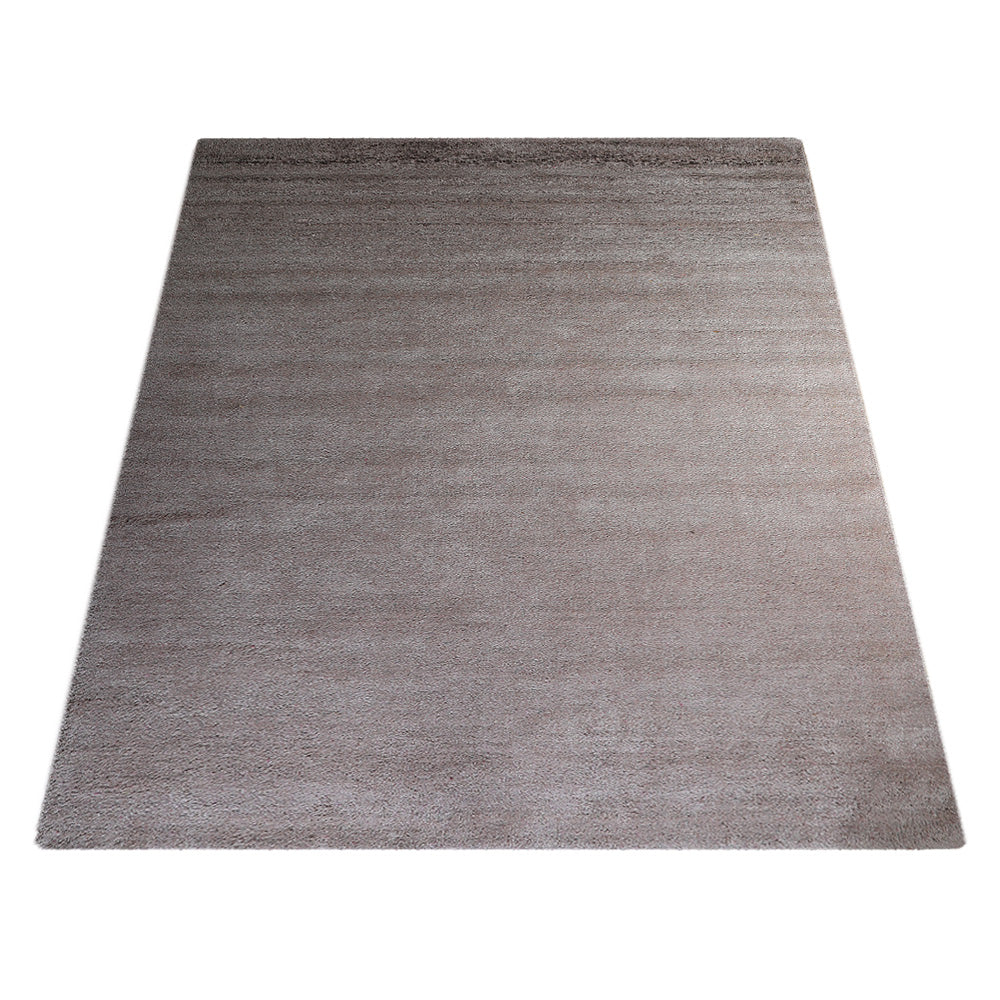 Solid Hand Knotted Silk & Wool Rug