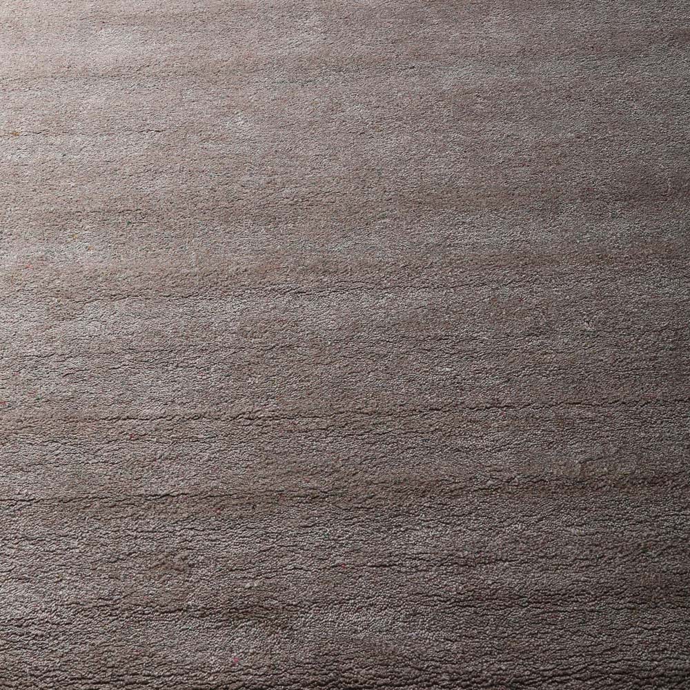 Solid Hand Knotted Silk & Wool Rug