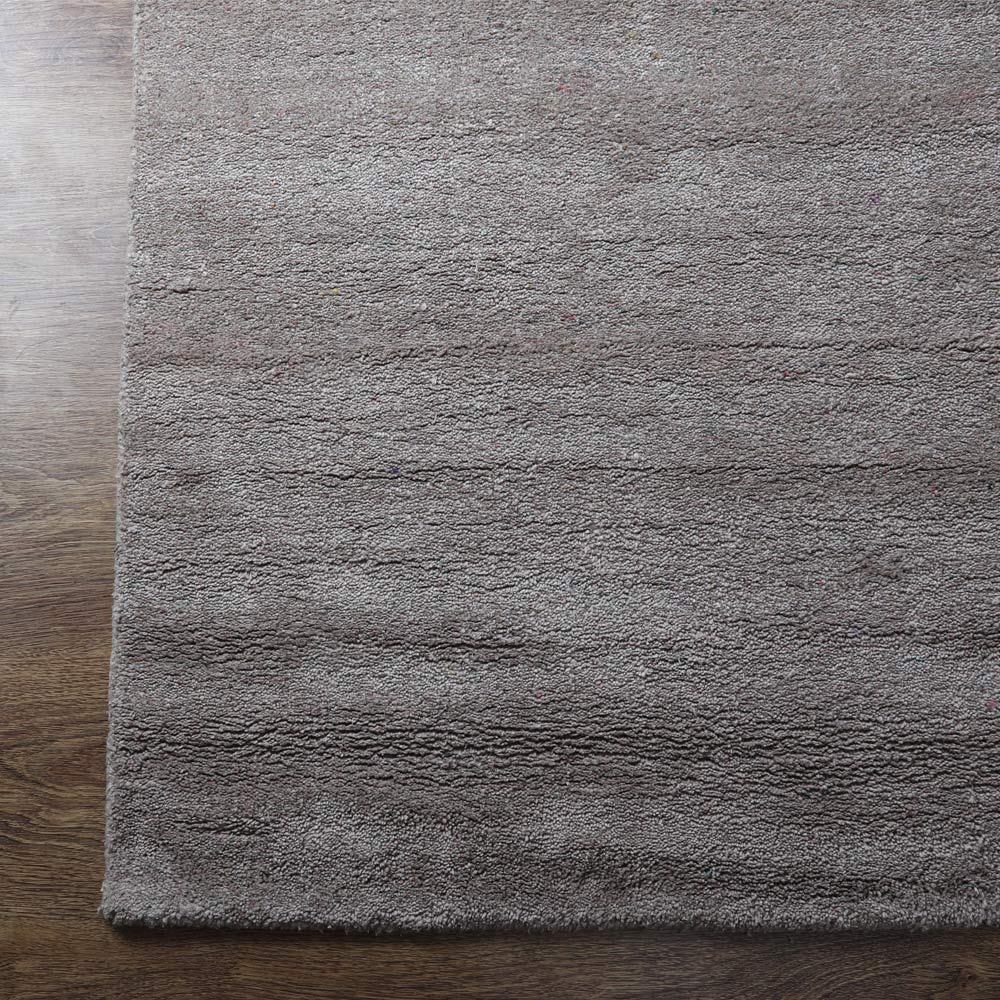 Solid Hand Knotted Silk & Wool Rug