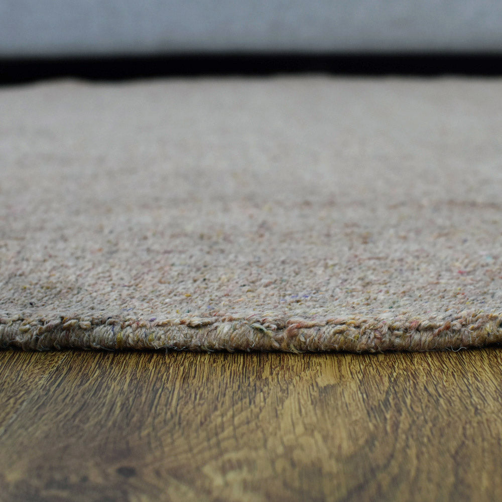 Solid Hand Knotted Silk & Wool Rug