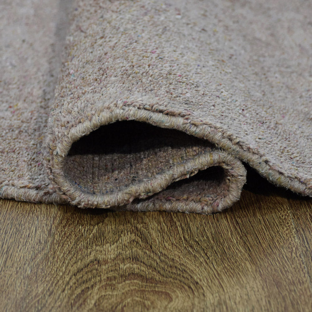 Solid Hand Knotted Silk & Wool Rug