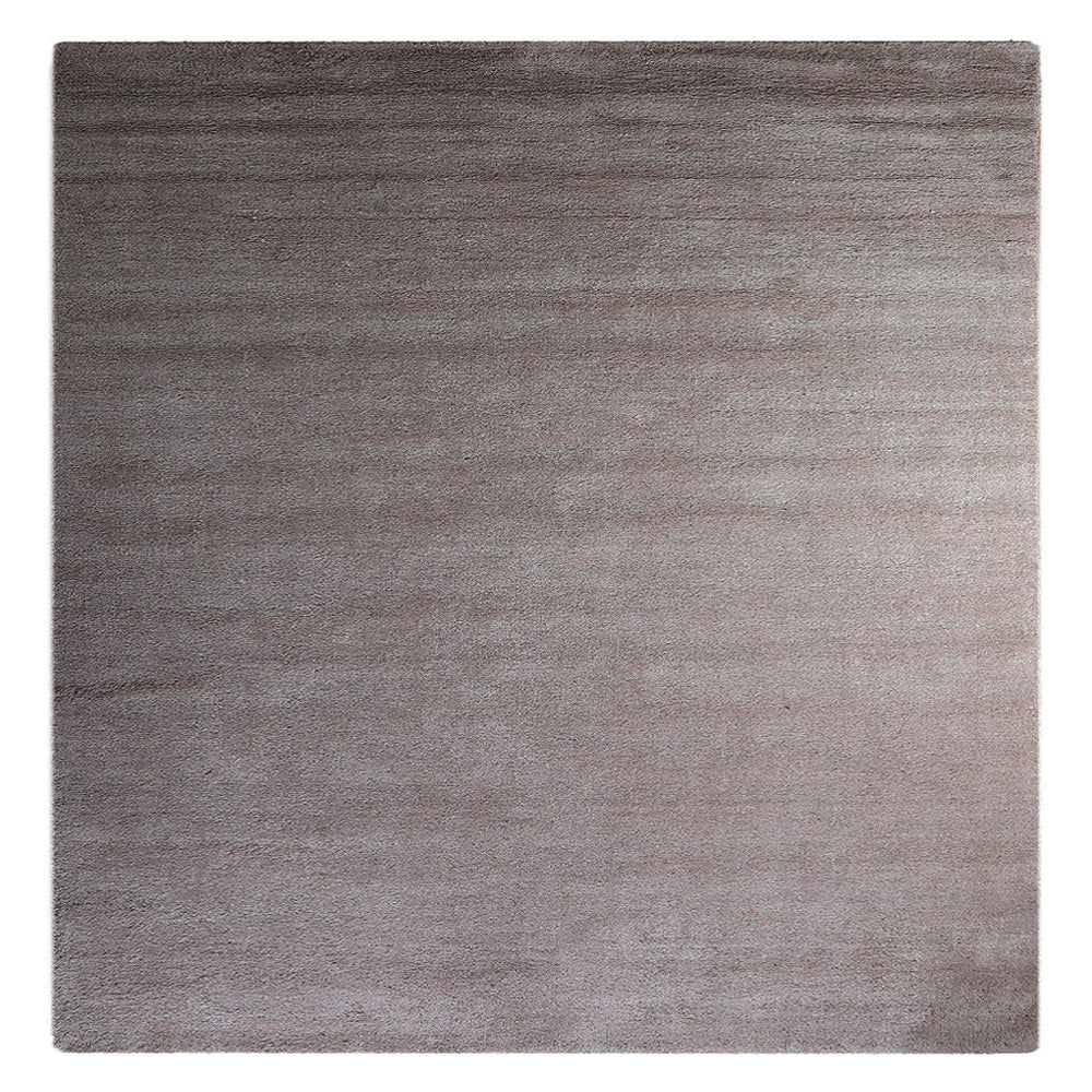 Solid Hand Knotted Silk & Wool Rug
