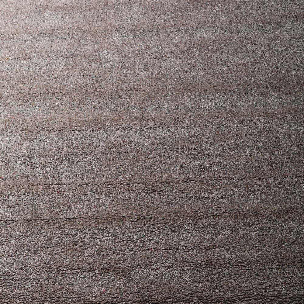 Solid Hand Knotted Silk & Wool Rug