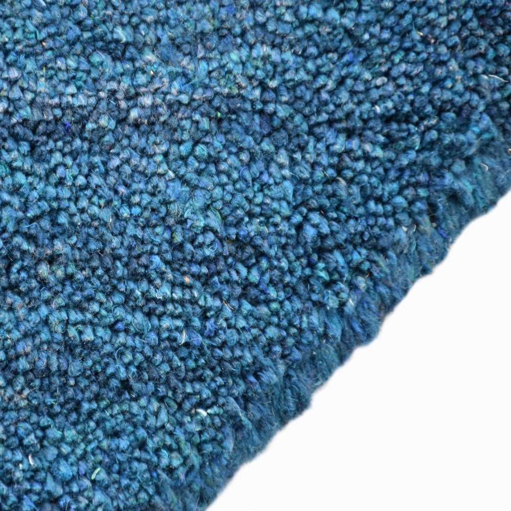 Solid Hand Knotted Silk & Wool Rug