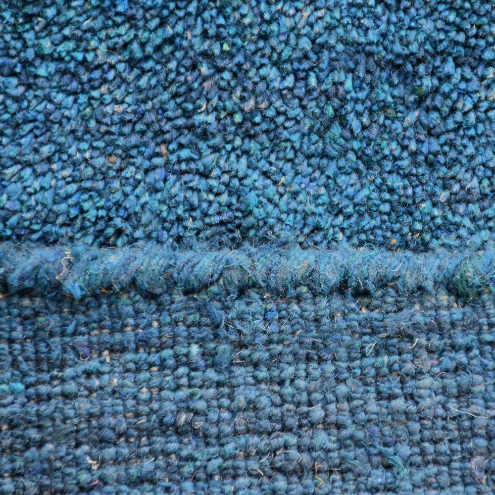 Solid Hand Knotted Silk & Wool Rug