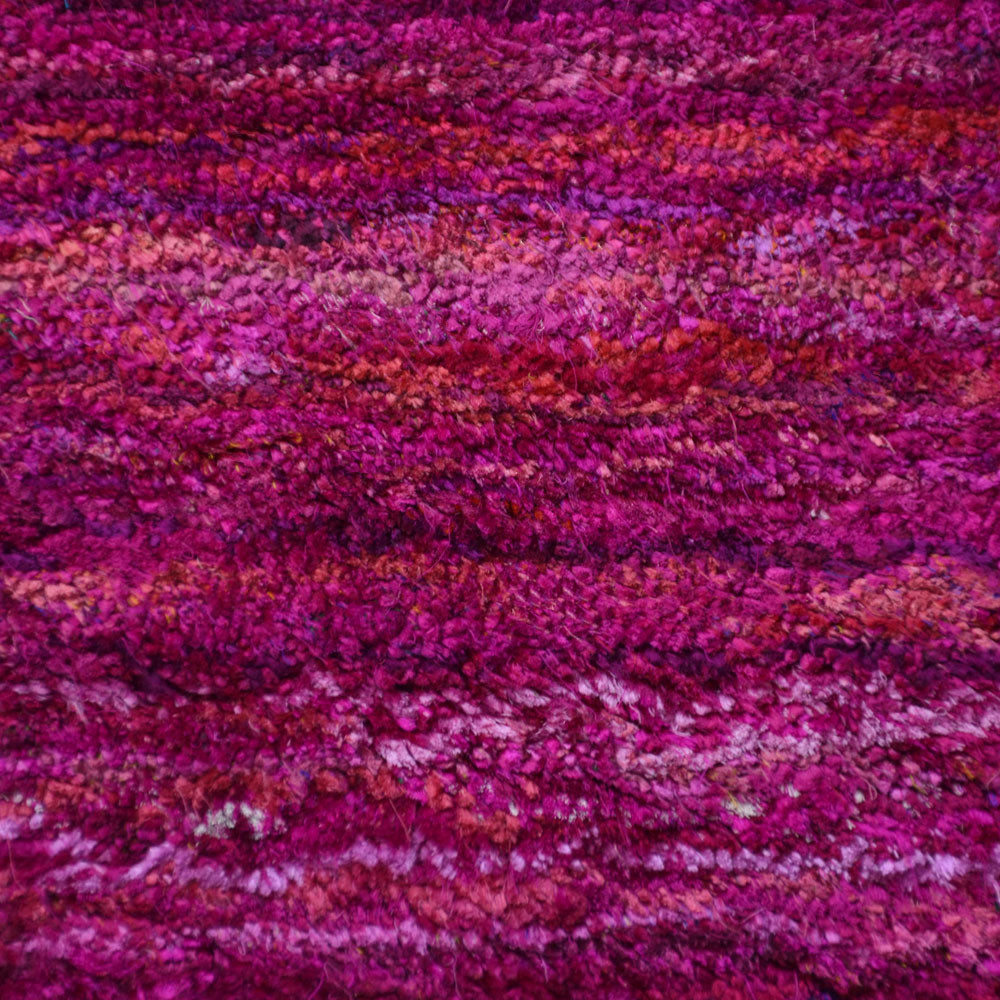 Solid Hand Knotted Silk & Wool Rug