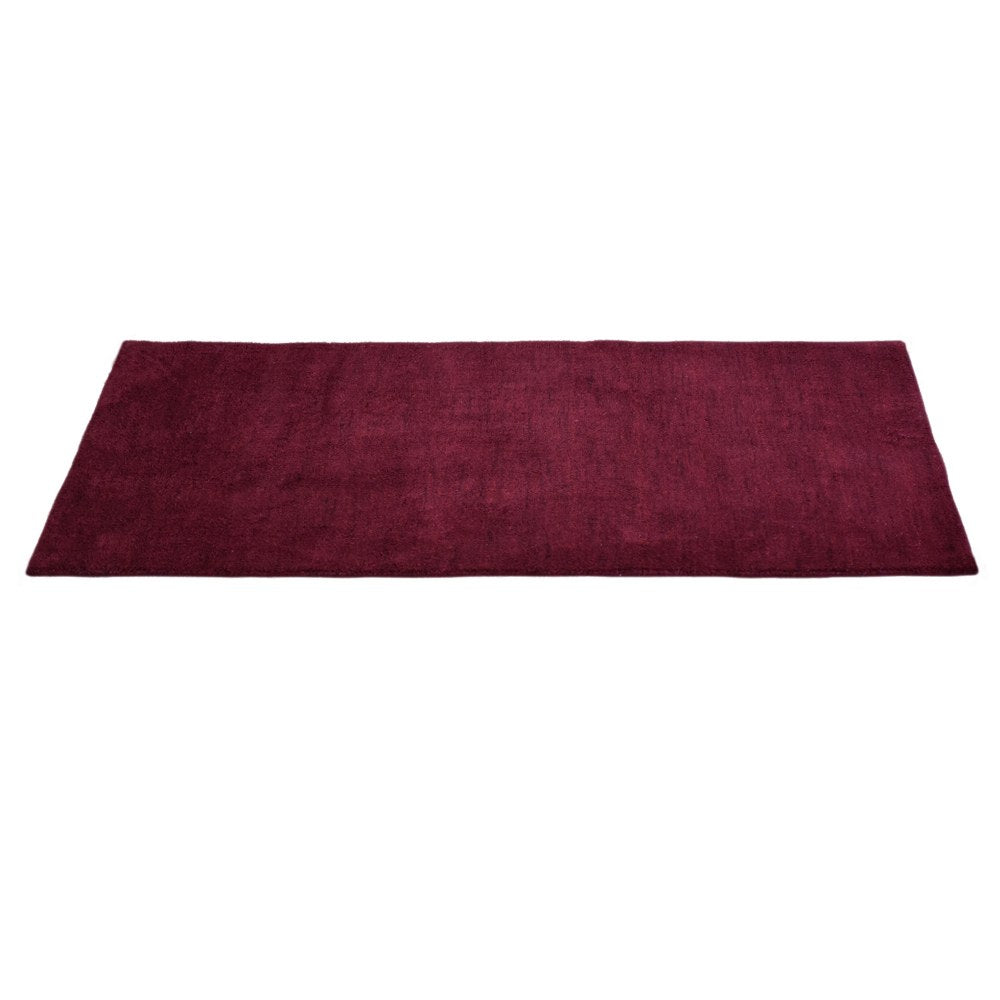Solid Hand Knotted Silk & Wool Rug