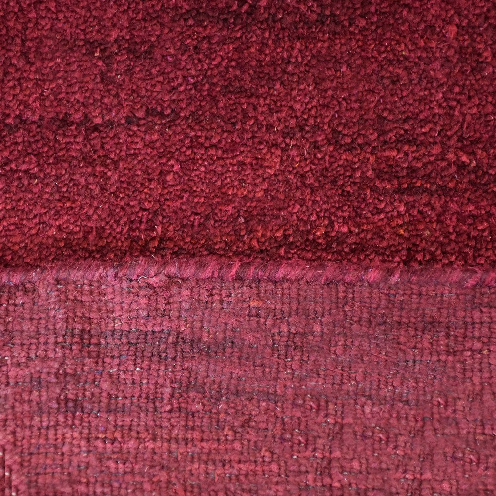 Solid Hand Knotted Silk & Wool Rug