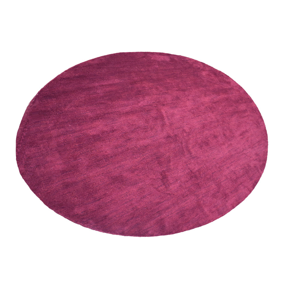 Solid Hand Knotted Silk & Wool Rug