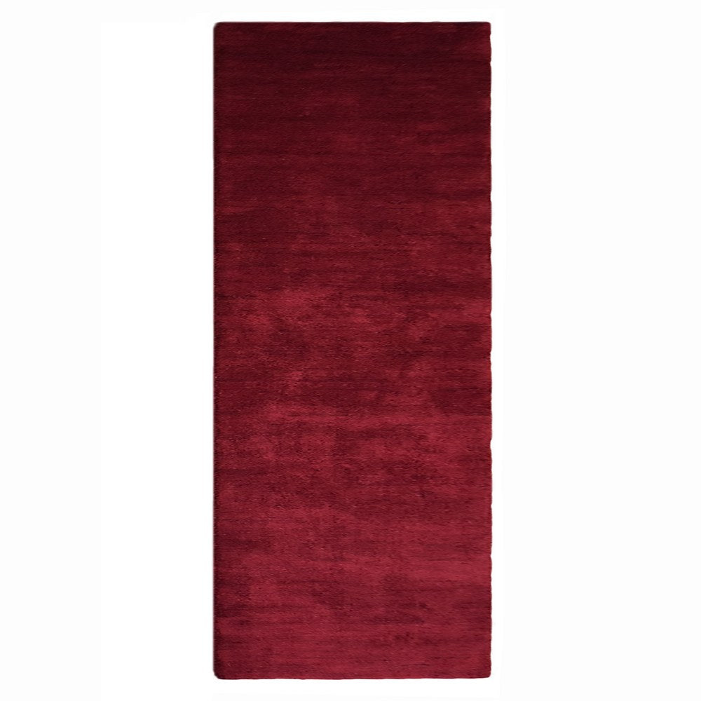 Solid Hand Knotted Silk & Wool Rug