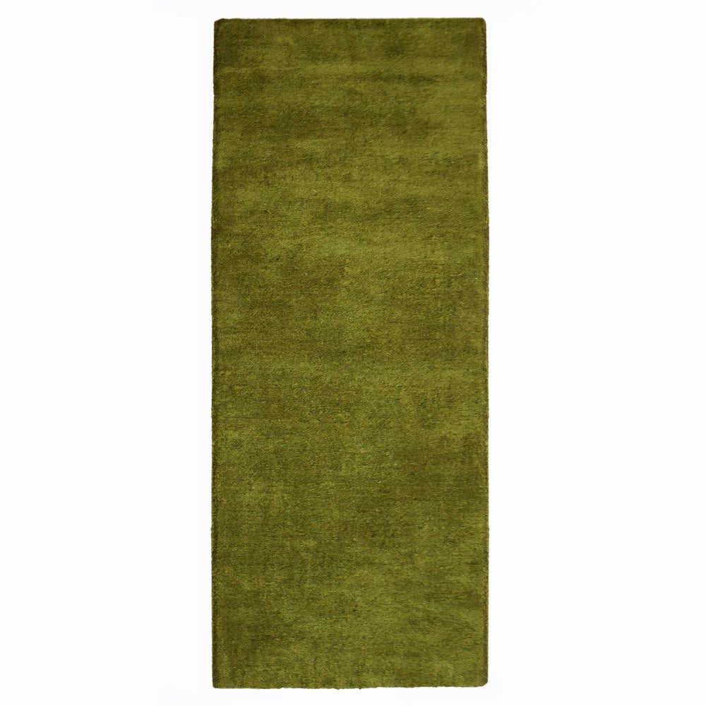 Solid Hand Knotted Silk & Wool Rug