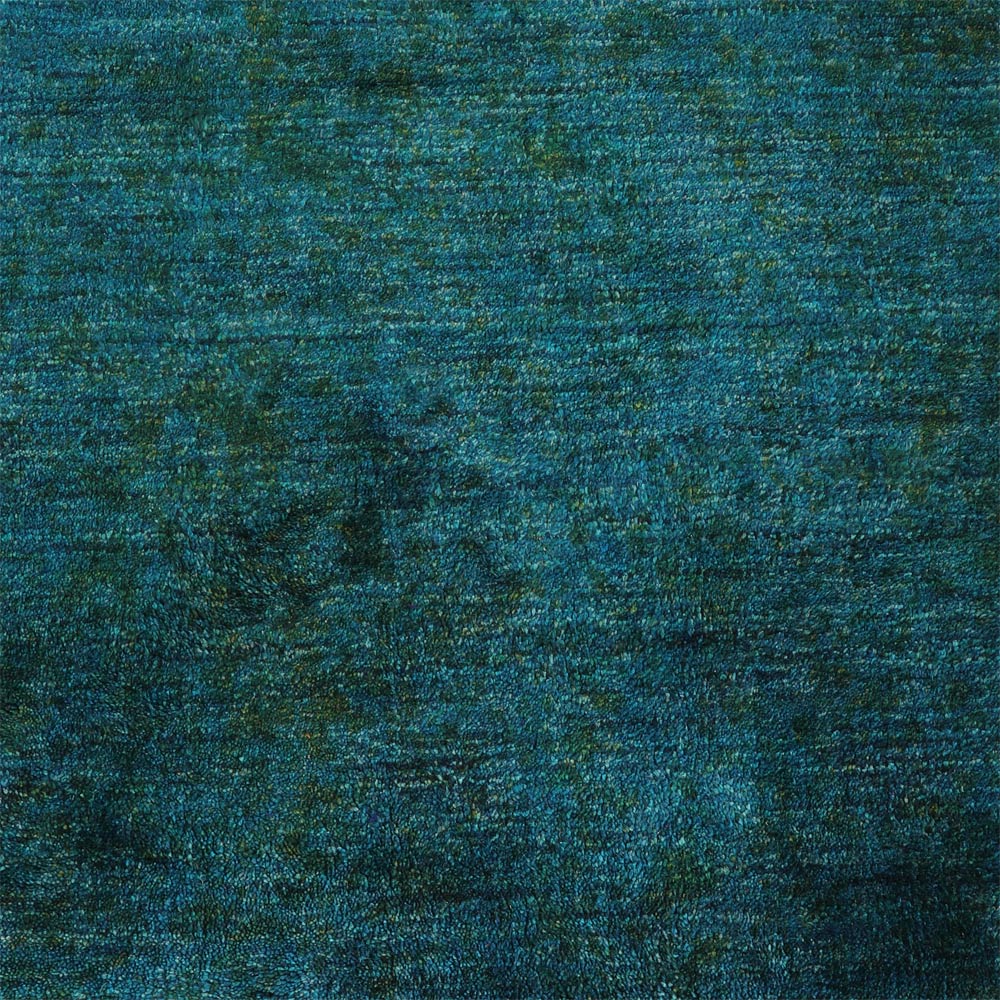 Solid Hand Knotted Silk & Wool Rug