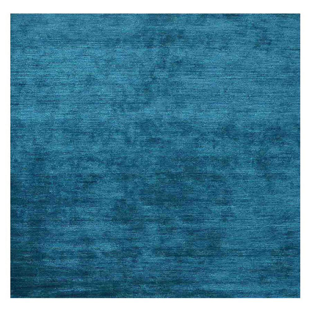 Solid Hand Knotted Silk & Wool Rug