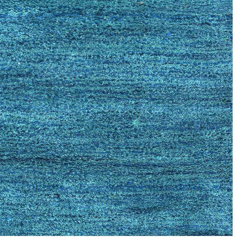 Solid Hand Knotted Silk & Wool Rug