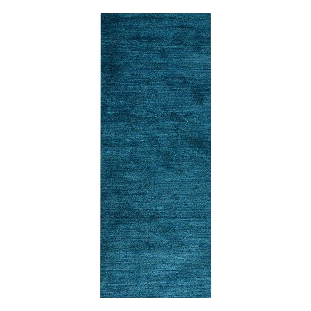 Solid Hand Knotted Silk & Wool Rug